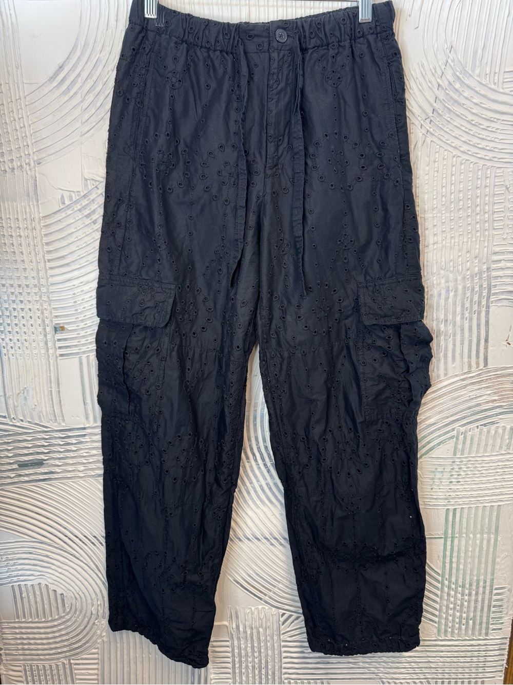 GAP Black Eyelet Cargo Pants N0855 - Picture 2 of 7